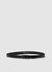 Black genuine leather belt_0