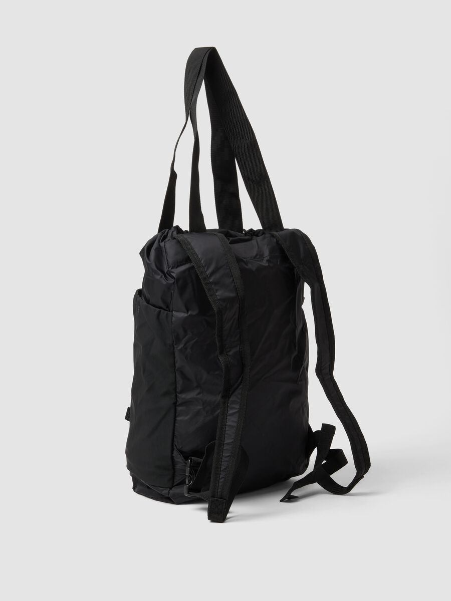 Borsa nera sportiva richiudibile con doppi manici_2