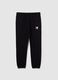 Black Cotton Blend Jogger Pants_4