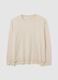 Beige long-sleeve top with textured details_4