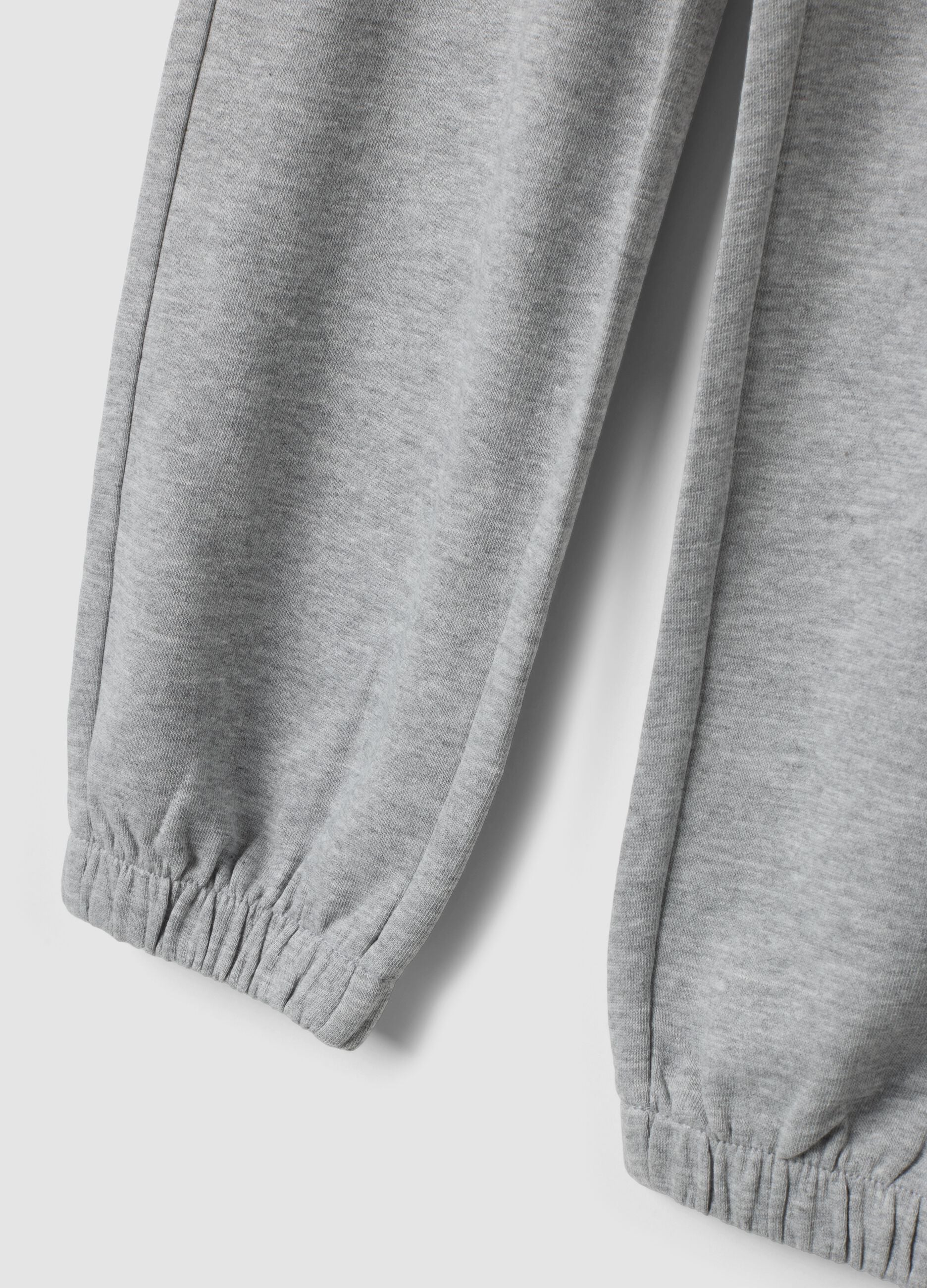 Grey cotton and viscose blend joggers