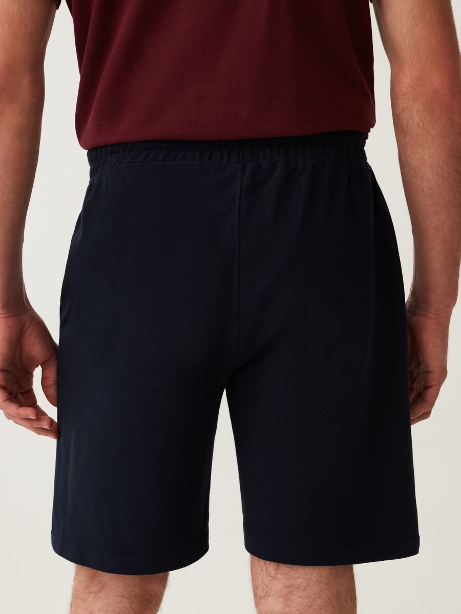 Shorts pigiama in cotone piquet_2