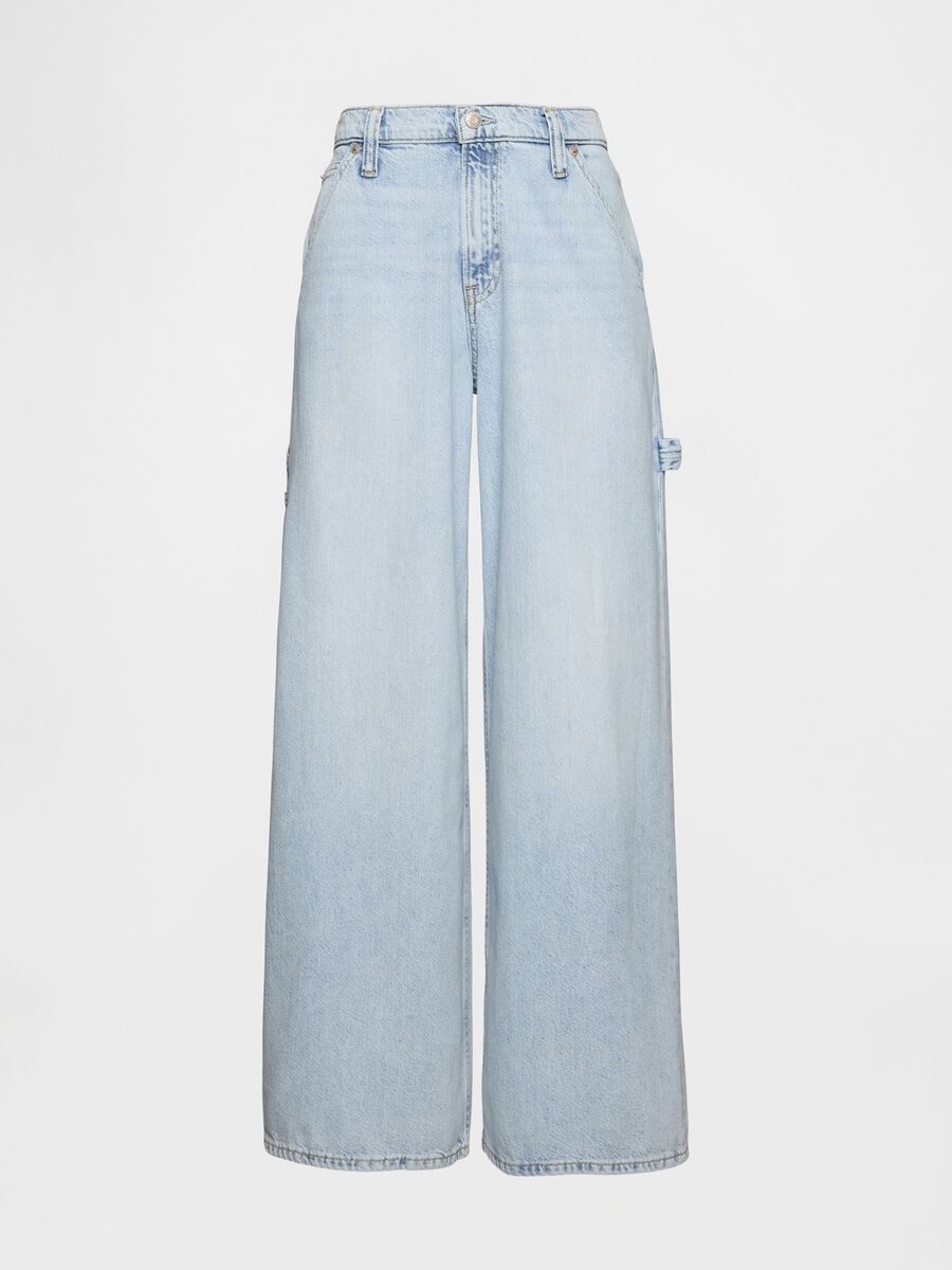 Wide Leg Jeans in Cotton and Lyocell Blend_3