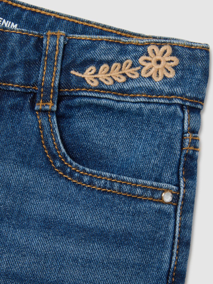 Jeans denim per bambina a gamba dritta_2
