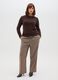 Brown wide leg trousers_0