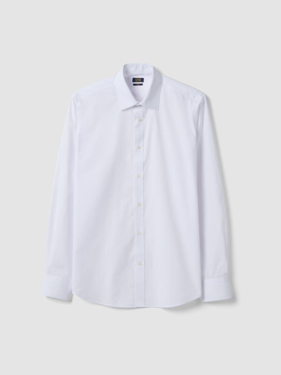 Camicia a maniche lunghe bianca slim fit_4
