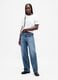 Wide-leg stretch denim jeans_0