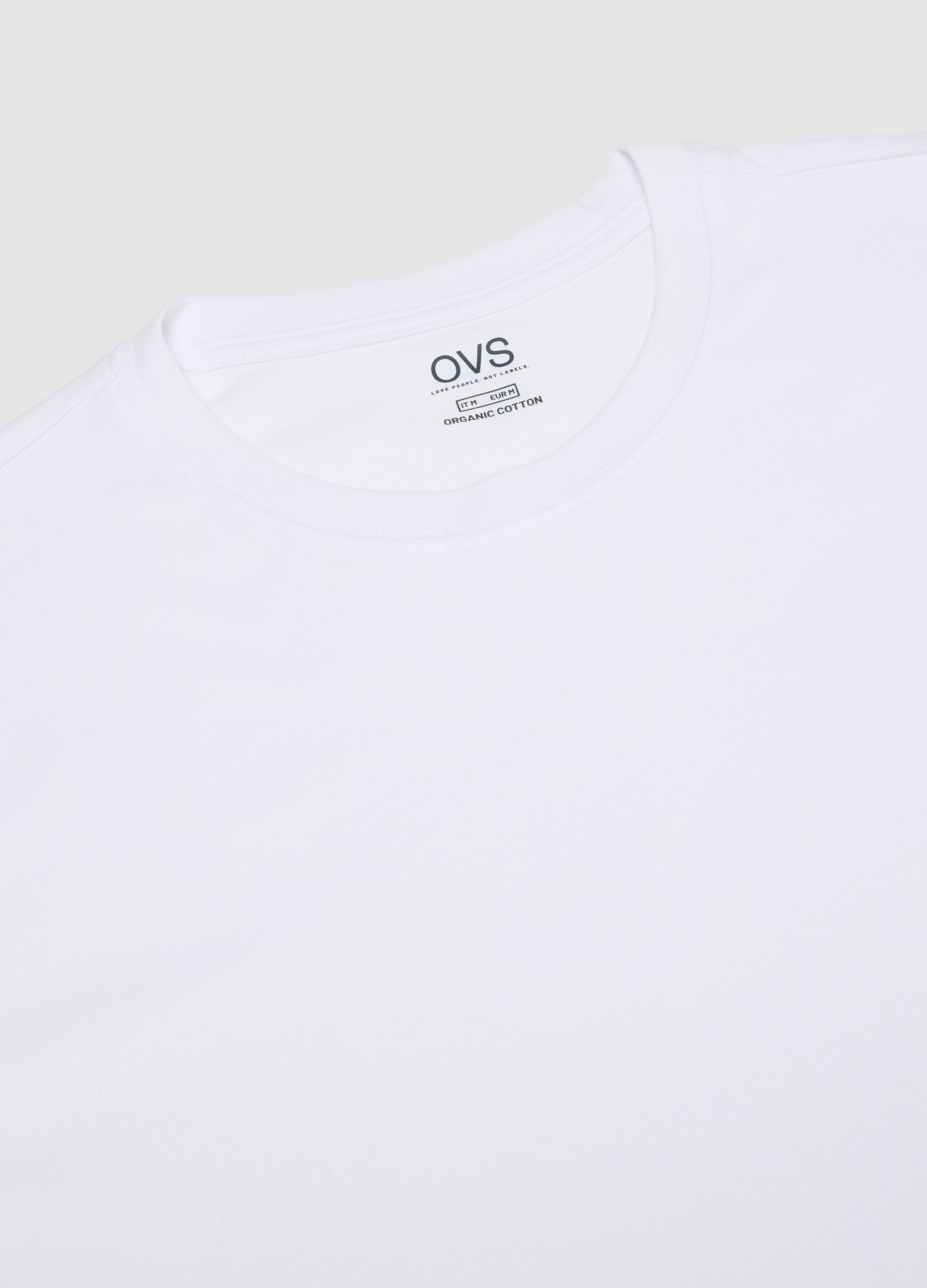 Tripack t-shirt da uomo in puro cotone bianco regular fit