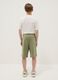 Green pure cotton shorts for boys regular fit_1