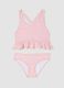 Pink stretch bikini with frills_0
