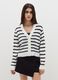 Cardigan with striped pattern and V neck_1
