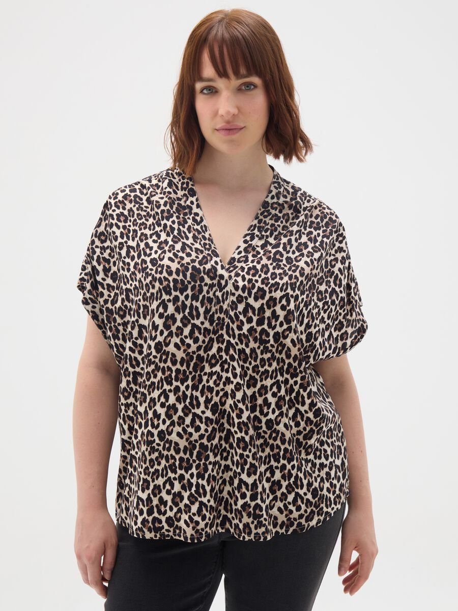 Multicolour pure viscose blouse regular fit_0