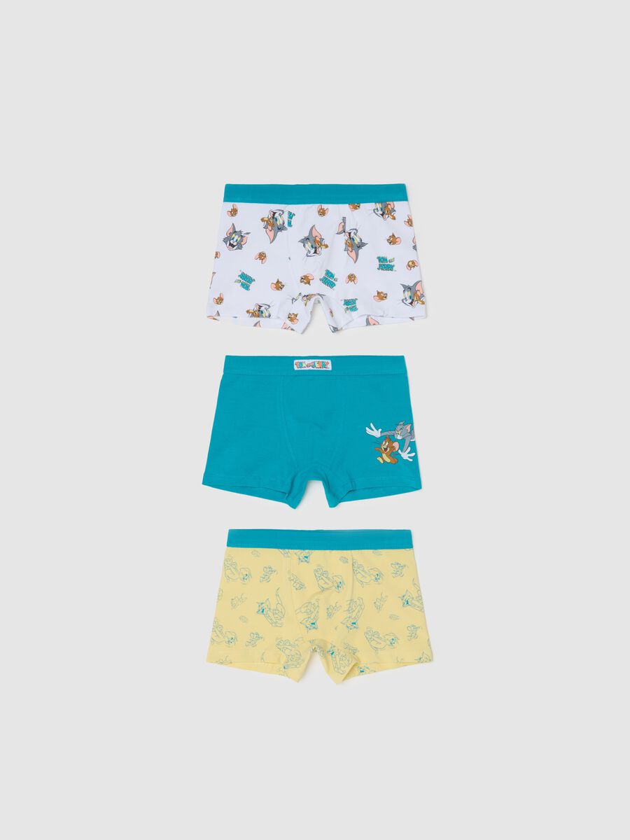 Three-pack boxer shorts in stretch cotton with Tom & Jerry print_0