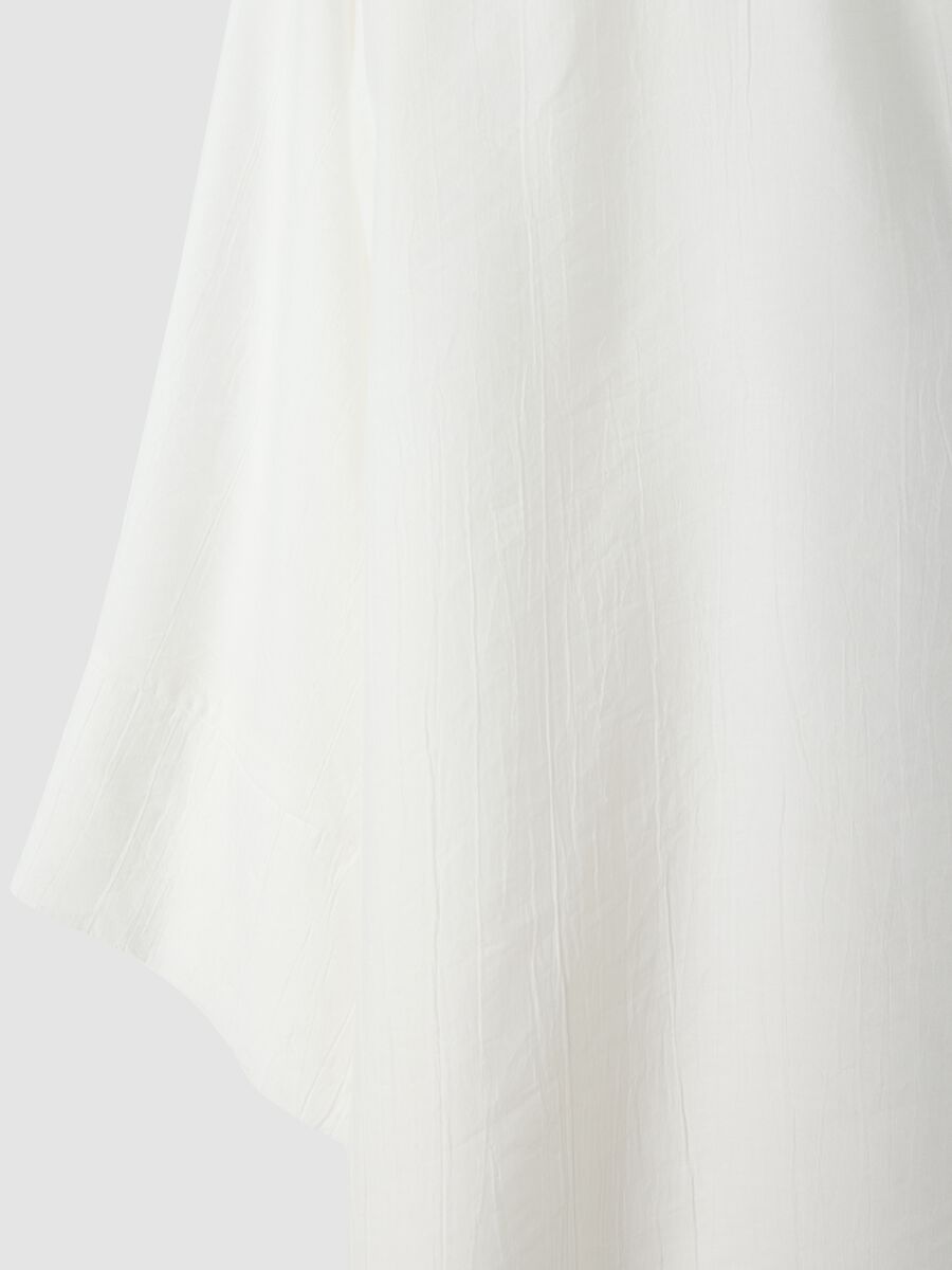 White viscose-blend blouse, regular fit, with Mandarin collar_5