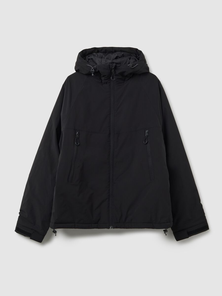Giacca nera invernale regular fit_0