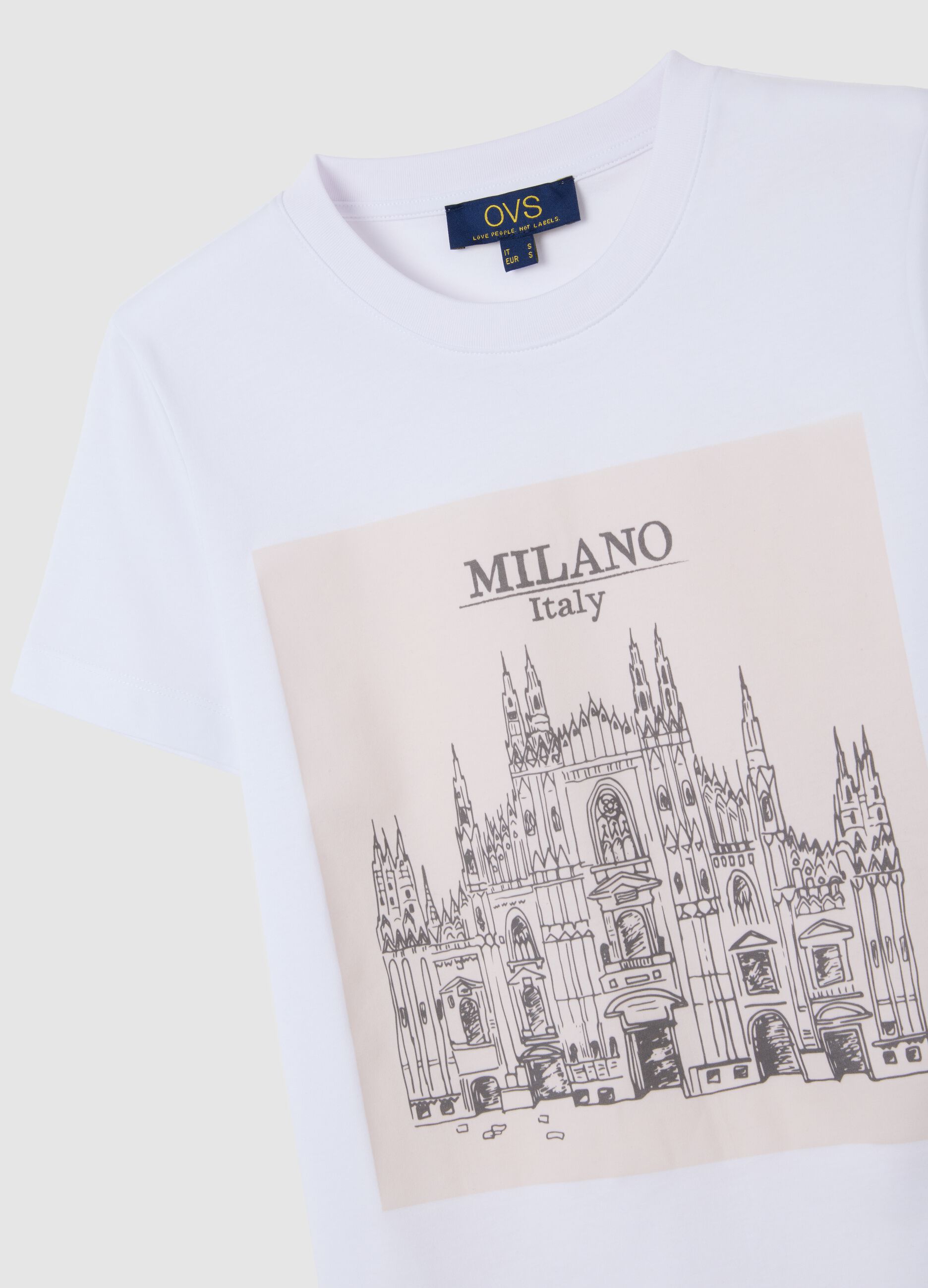 Women's pure cotton white T-shirt regular fit