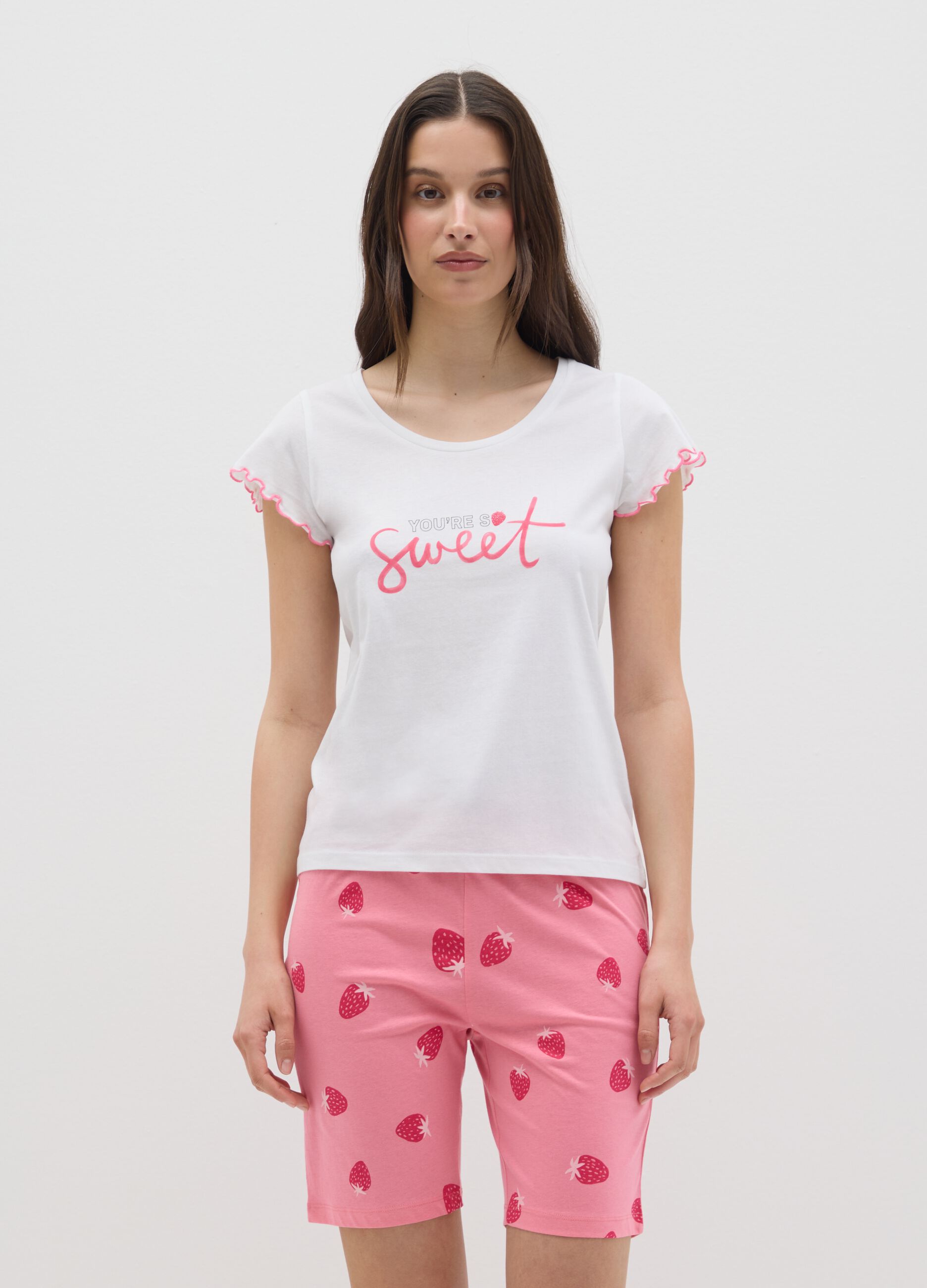 Women's regular fit pure cotton white t-shirt