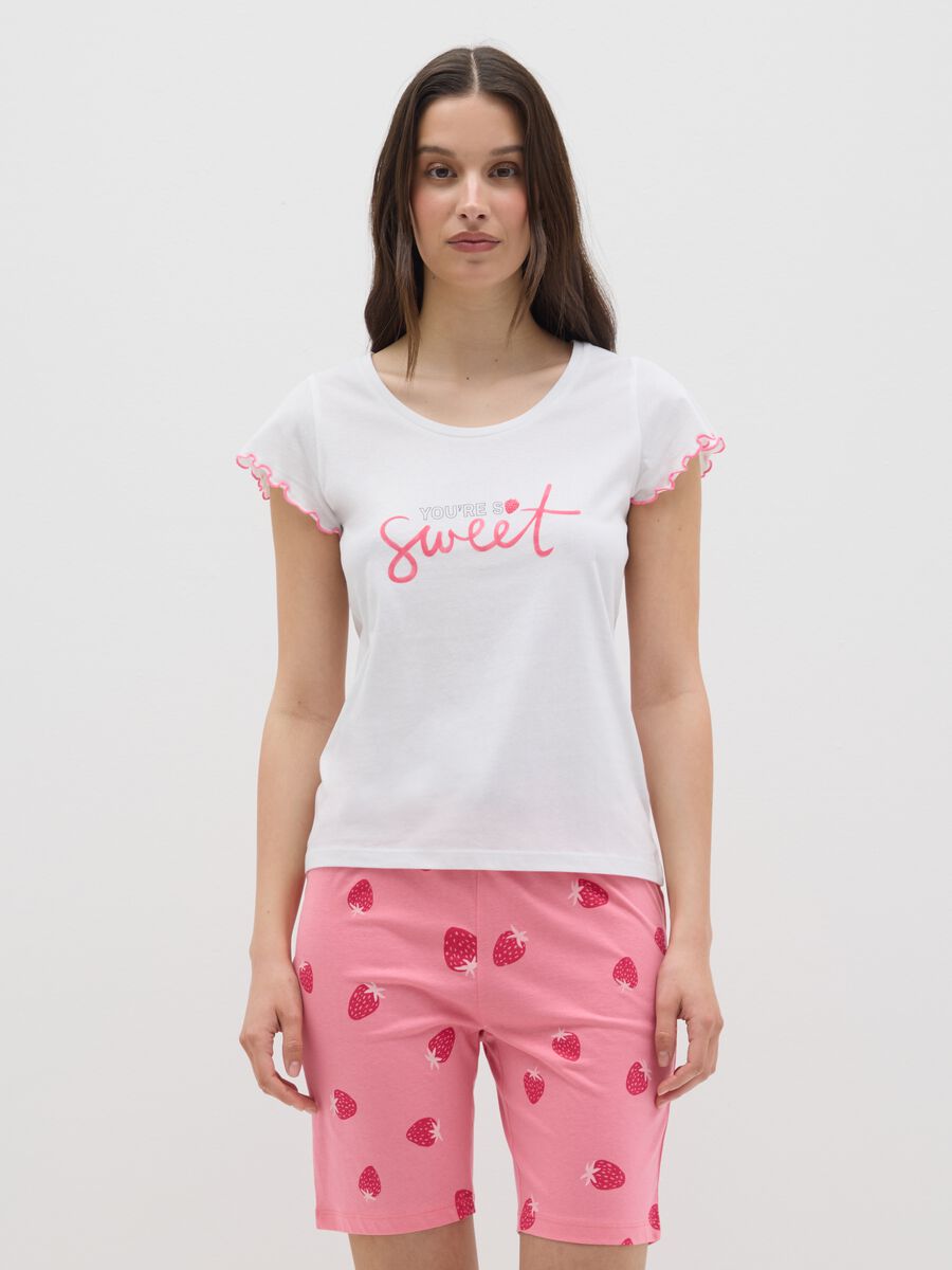 Women's regular fit pure cotton white t-shirt_1