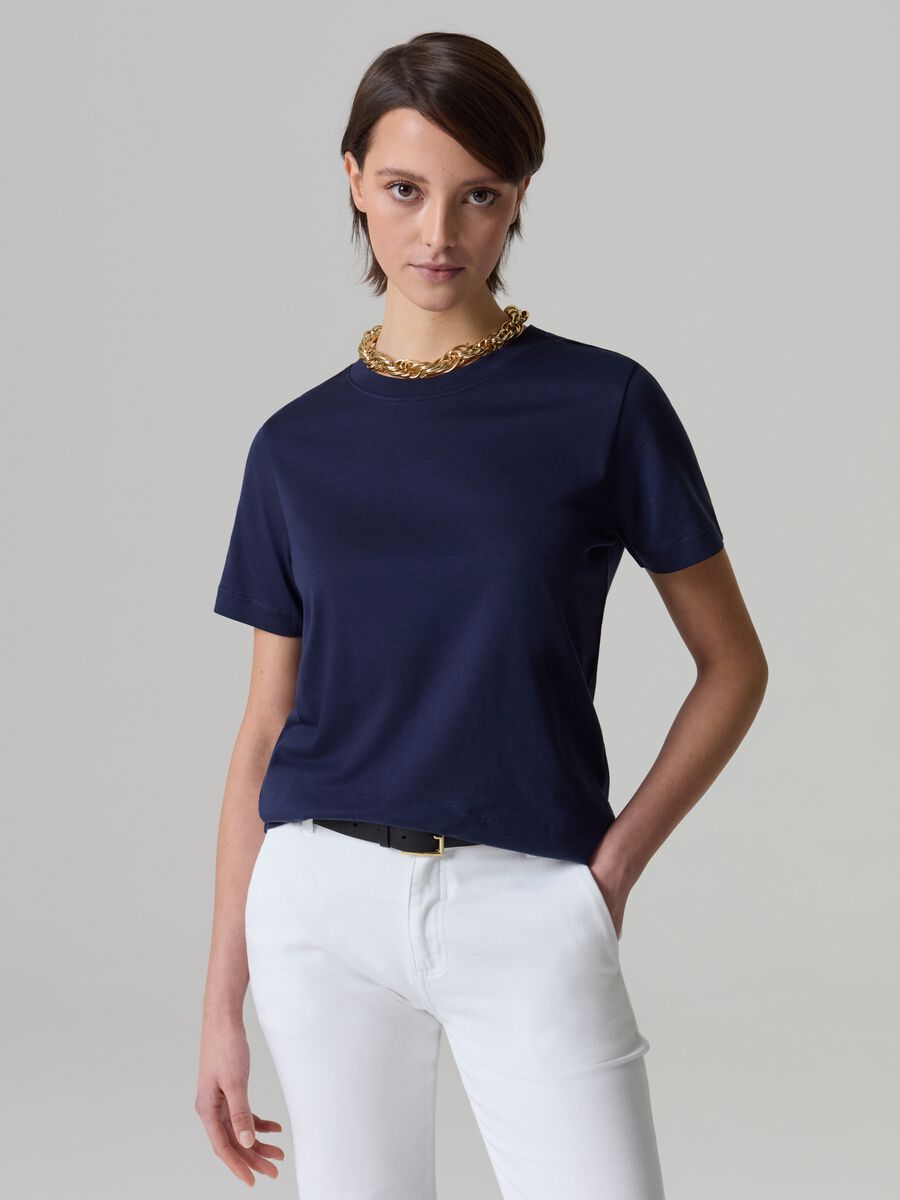 T-shirt girocollo in cotone Supima_0