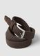 Brown braided cotton-blend belt_2