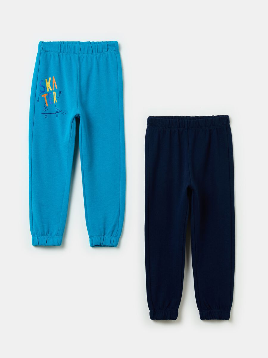 Two-pack joggers with elasticated edging_0