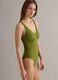 Green stretch fabric swimsuit_0