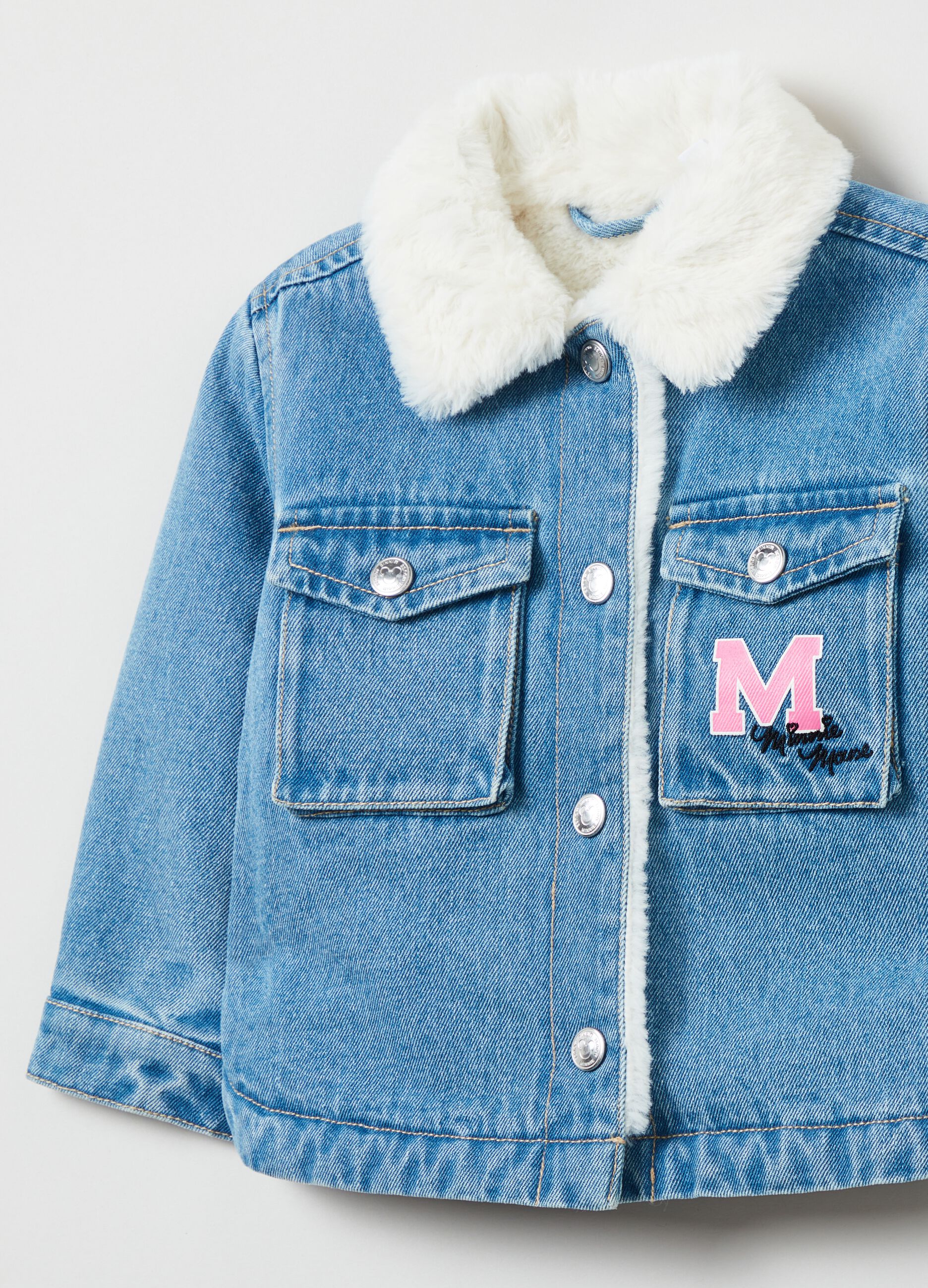 Giacca in denim con eco pelliccia Minnie_2