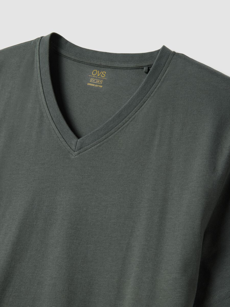 Multicoloured pure cotton short pyjamas with regular fit and V-neck_1