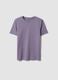 Purple crew-neck T-shirt in pure organic cotton, regular fit_0