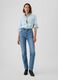 Cropped western shirt in denim_1