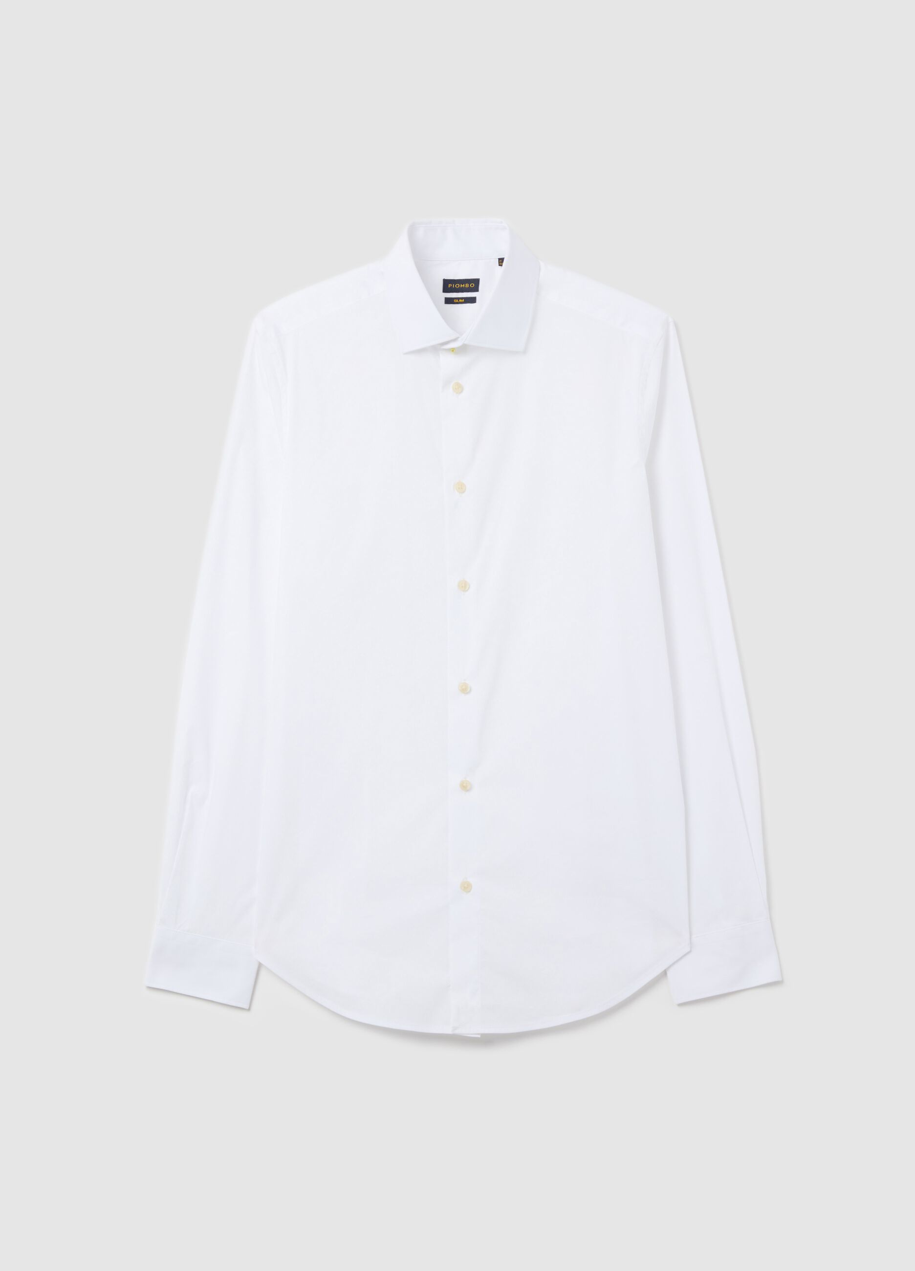 Camicia slim fit stretch tinta unita