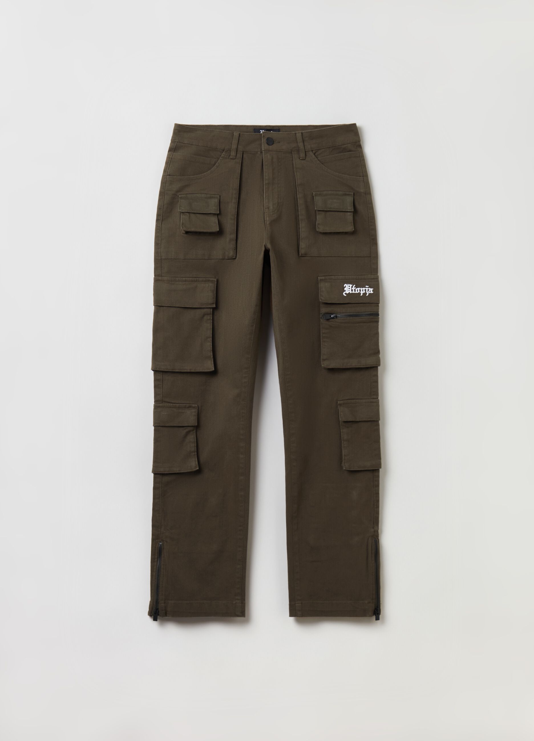 Multipocket Cargo Pants Military Green_6