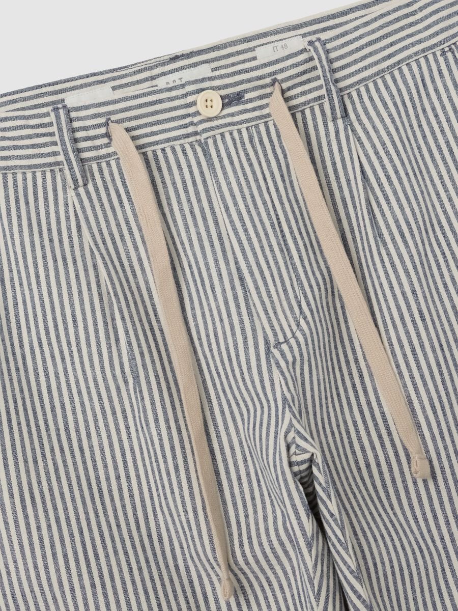 Pantaloni da uomo in cotone elasticizzato bianchi slim fit_5