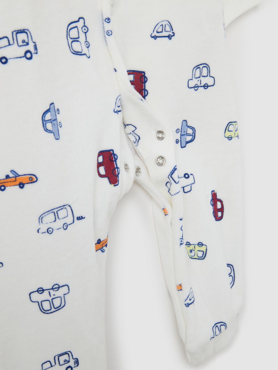 Kid's multicolour cotton blend romper set with prints_3