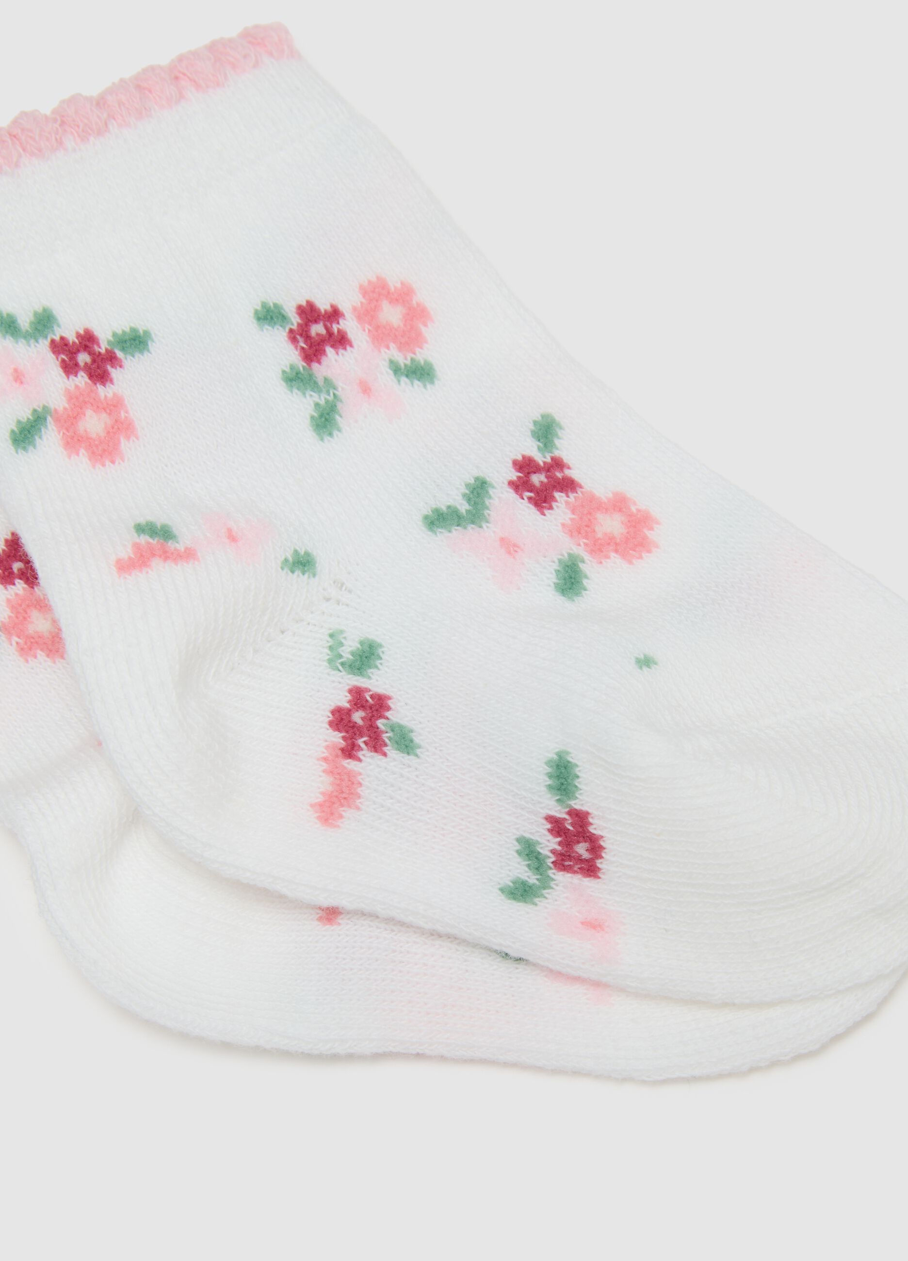 Girl's multicolour cotton stretch socks tripack set