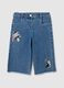 Girls' Flare Blue Stretch Denim Trousers_0