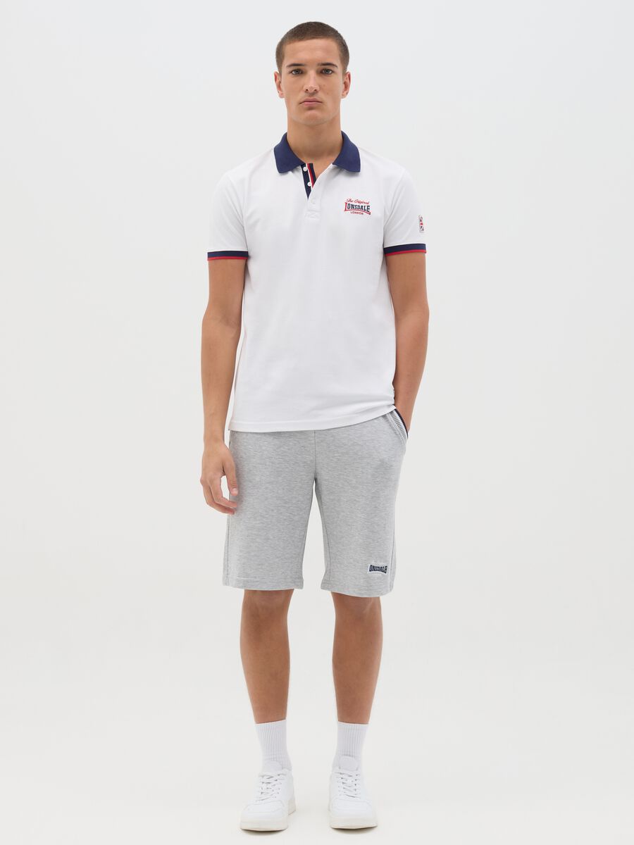 White Short Sleeve Cotton Polo Lonsdale_1