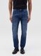 Slim-fit cross-hatch cotton jeans_1