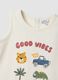 White organic cotton vest top with print_3
