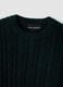 Green crew-neck cable-knit wool-blend jumper, regular fit_5