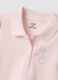 Girls' pink pure cotton polo shirt regular fit with cherry_2