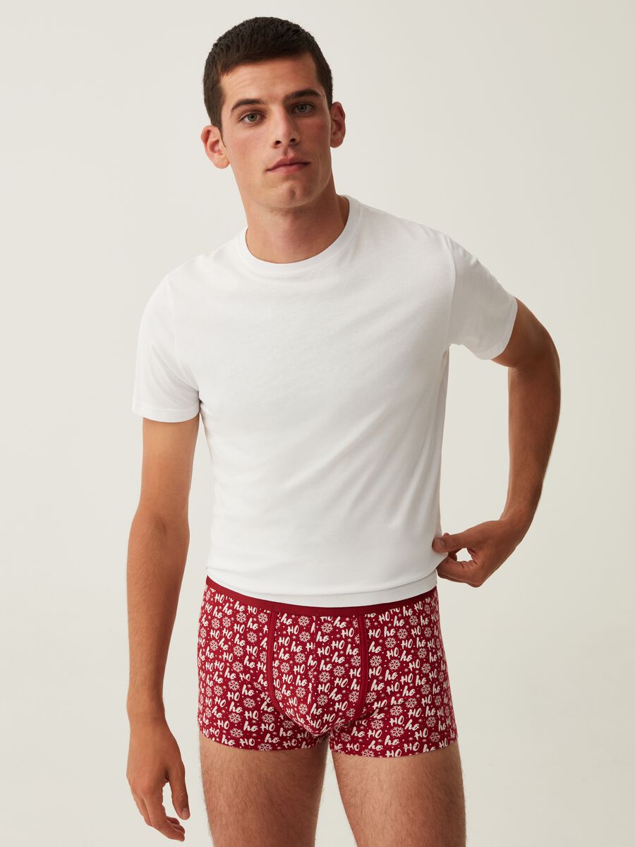 Tripack boxer con stampa Babbo Natale_0