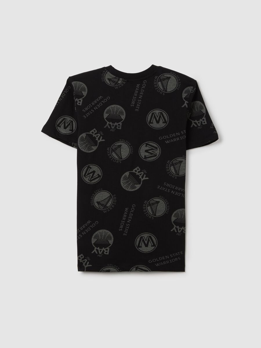 T-shirt da ragazzo in puro cotone nero oversize_4