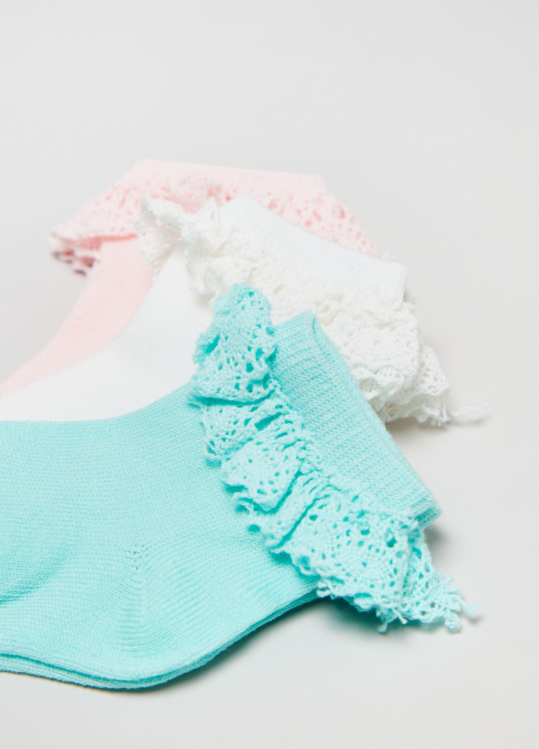 Tripack calze corte con pizzo_2
