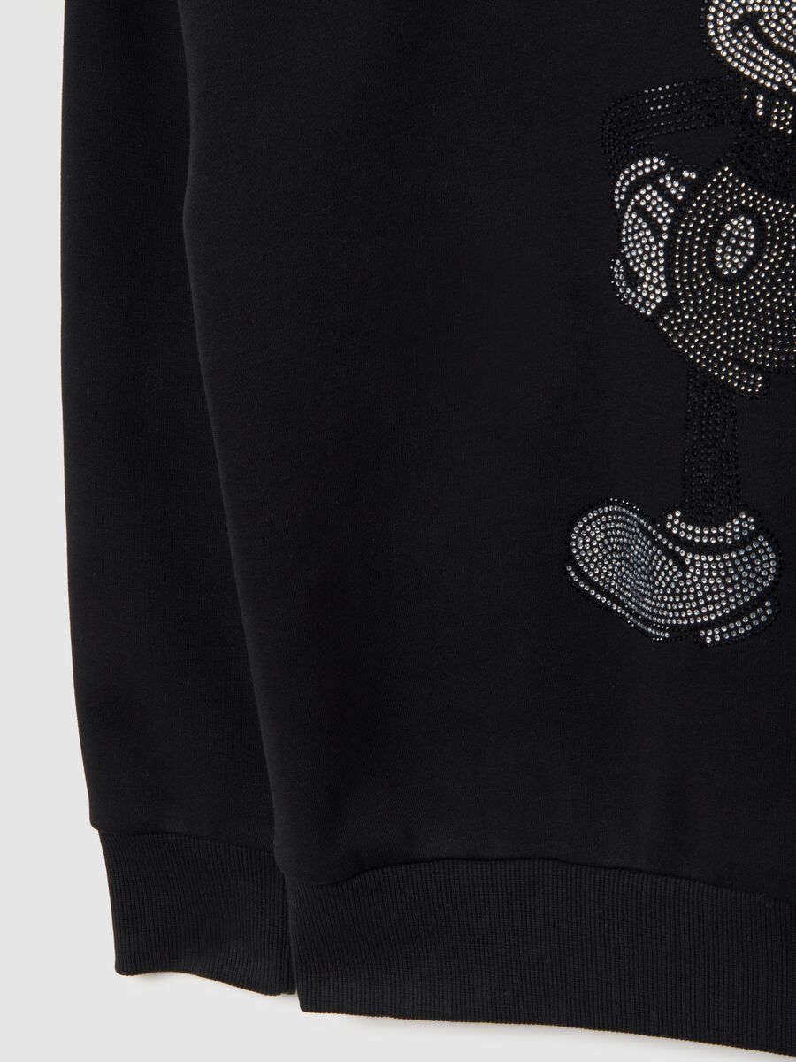 Felpa nera in misto cotone regular fit con stampa Disney_6