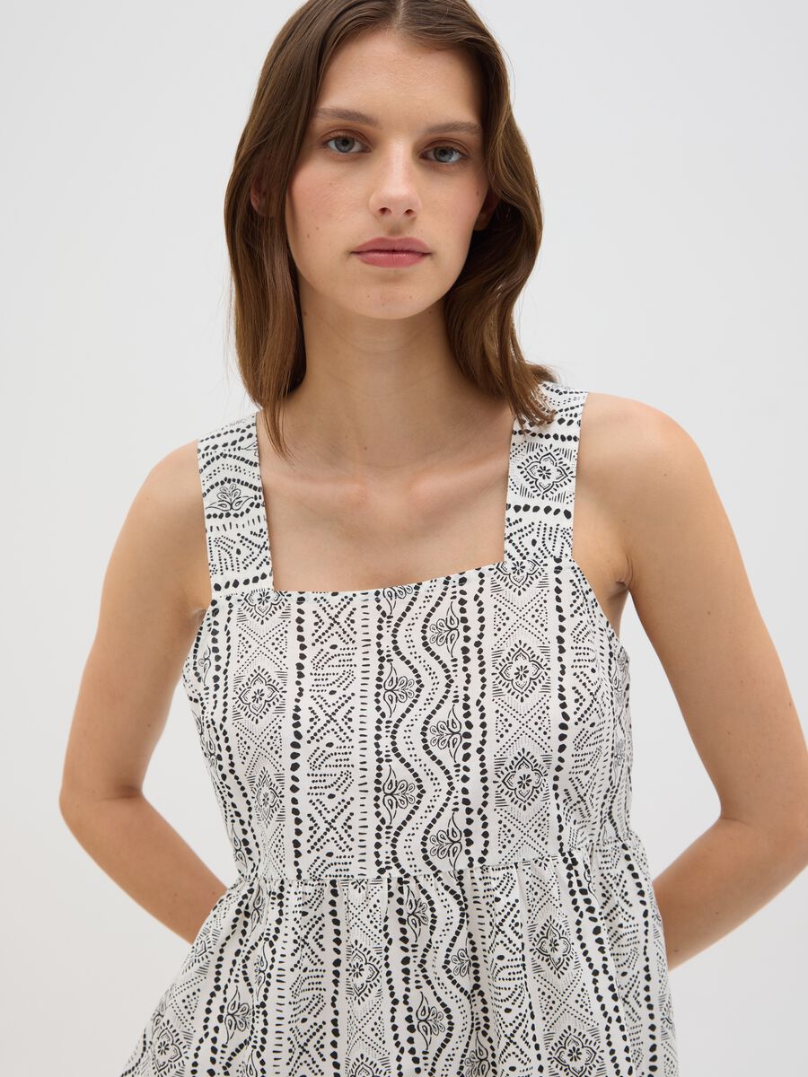 Women's dress in pure cotton, multicolour regular fit_2