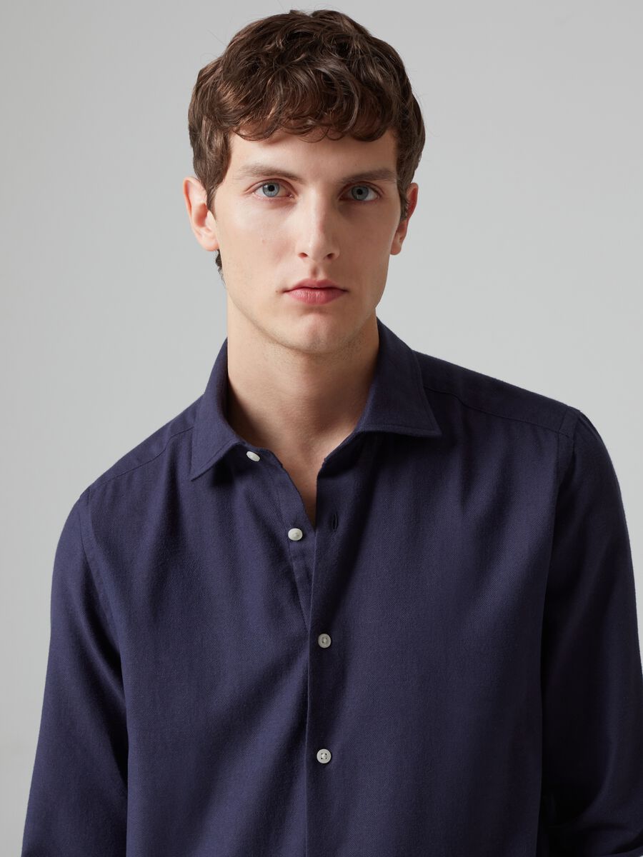 Camicia in flanella tinta unita_1