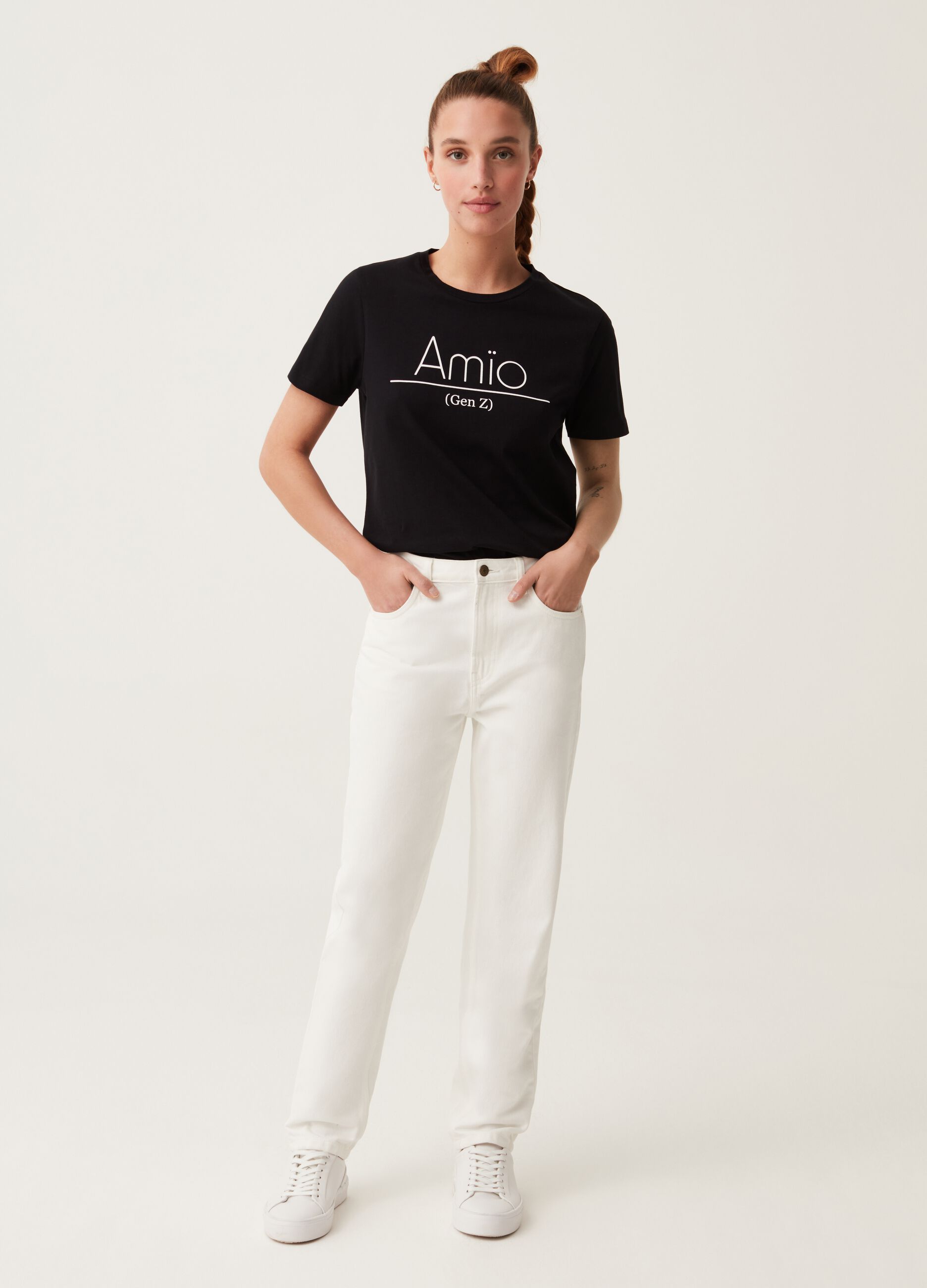 T-shirt girocollo con stampa San Valentino_1