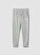 Grey cotton blend jogger trousers regular fit with Everlast logo_4