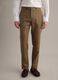 Brown pure linen regular fit trousers_2
